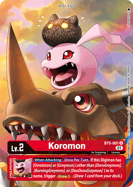 Image of Koromon [BT5-001] (Premier Event) [Battle of Omni Promos]