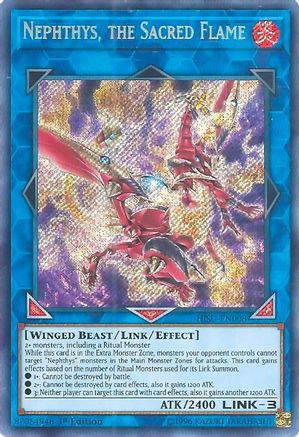 Image of Nephthys, the Sacred Flame [HISU-EN008] Secret Rare