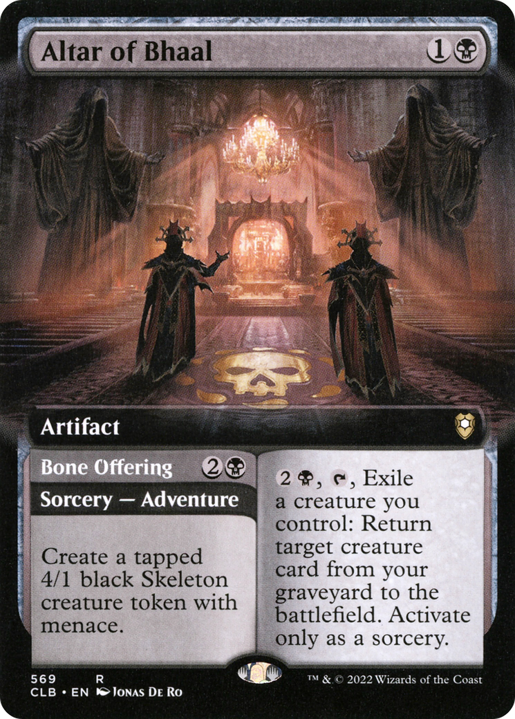 Image of Altar of Bhaal // Bone Offering (Extended Art) [Commander Legends: Battle for Baldur's Gate]