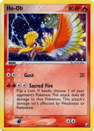 Image of Ho Oh(27/115) (Cosmos Holo) (Theme Deck Exclusive) [EX: Unseen Forces]