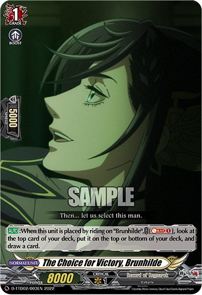 Image of The Choice for Victory, Brunhilde (D-TTD02/003EN) [Record of Ragnarok]