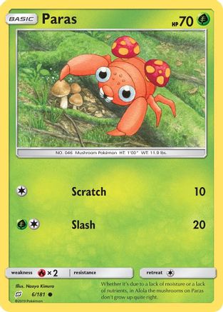 Image of Paras (6/181) [Sun & Moon: Team Up]