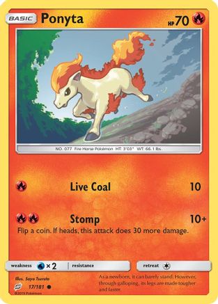 Image of Ponyta (17/181) [Sun & Moon: Team Up]