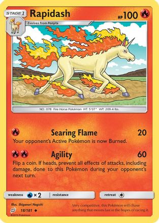 Image of Rapidash (18/181) [Sun & Moon: Team Up]