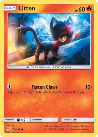 Image of Litten (20/181) [Sun & Moon: Team Up]