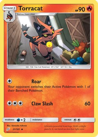 Image of Torracat (21/181) [Sun & Moon: Team Up]