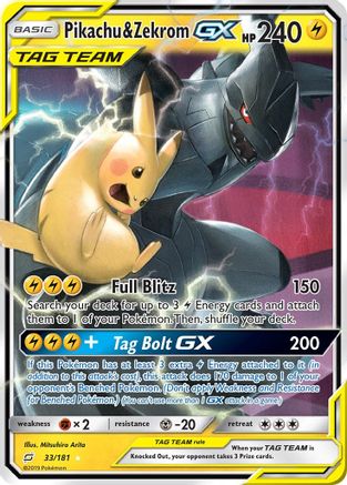 Image of Pikachu & Zekrom GX (33/181) [Sun & Moon: Team Up]