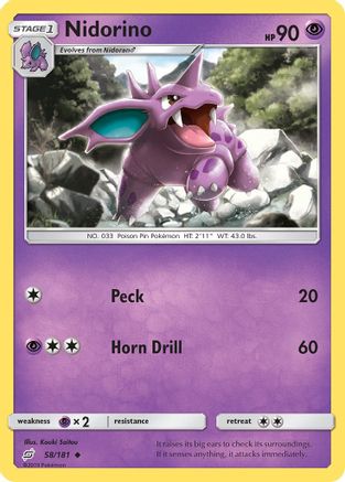 Image of Nidorino (58/181) [Sun & Moon: Team Up]