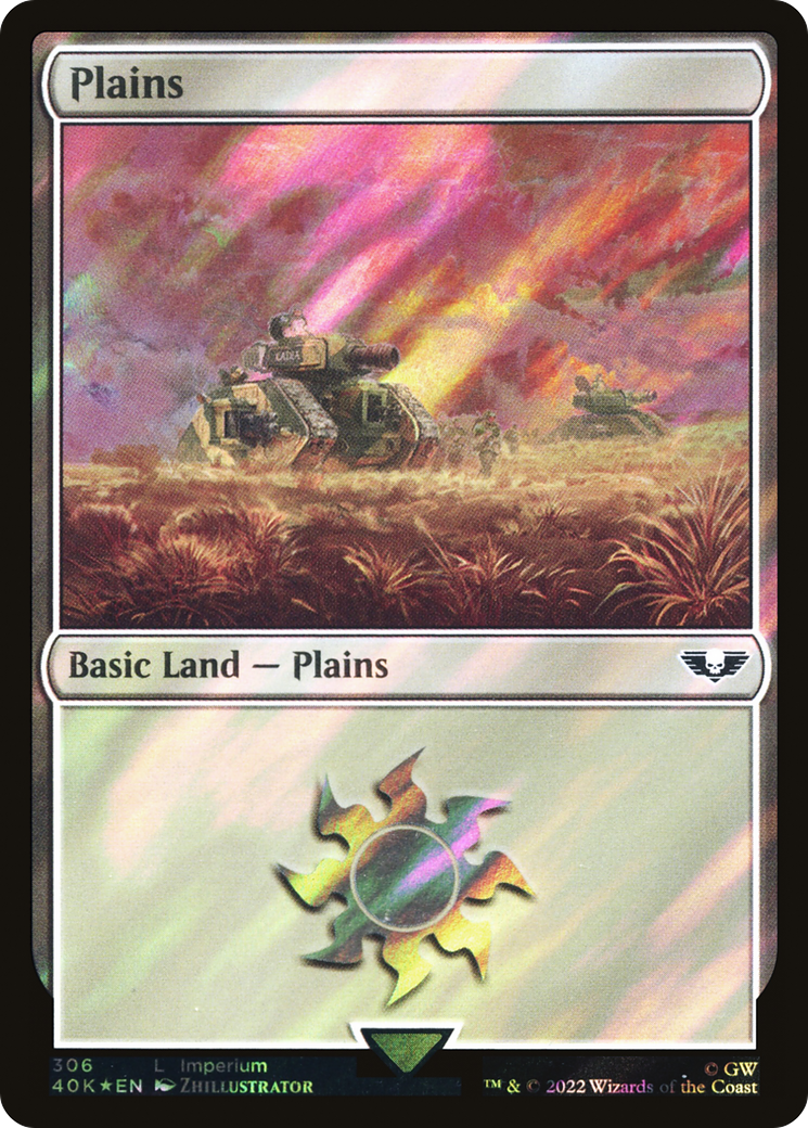 Image of Plains (306) (Surge Foil) [Warhammer 40,000]