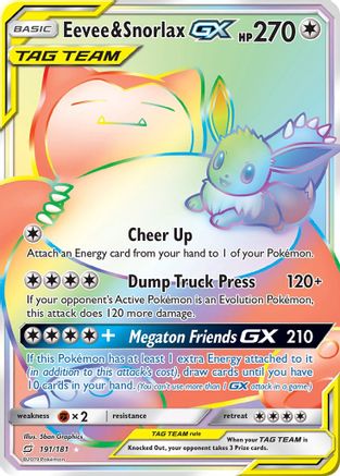 Image of Eevee & Snorlax GX (191/181) [Sun & Moon: Team Up]