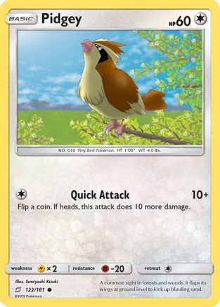 Image of Pidgey (122/181) [Sun & Moon: Team Up]