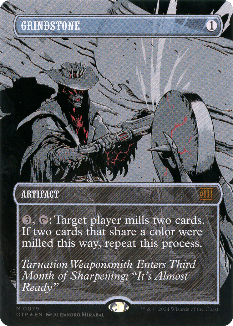 Image of Grindstone (Textured Foil) [Outlaws of Thunder Junction: Breaking News]