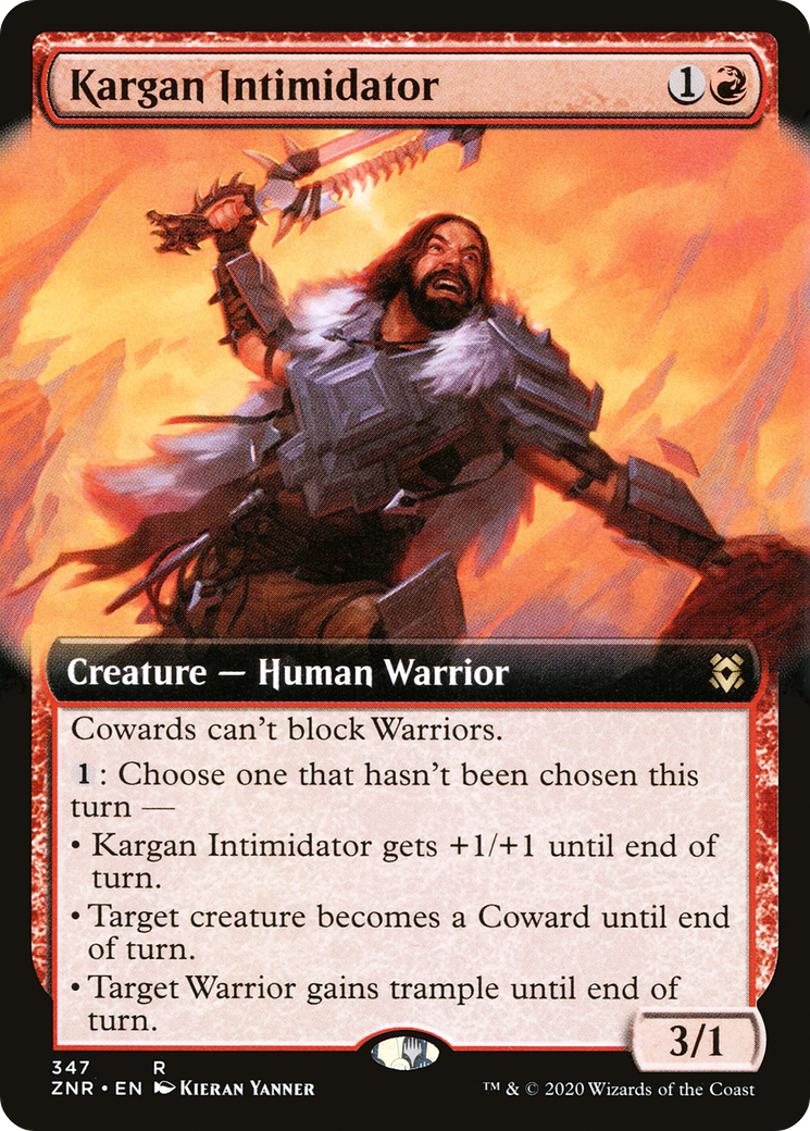 Image of Kargan Intimidator (Extended Art) [Zendikar Rising]