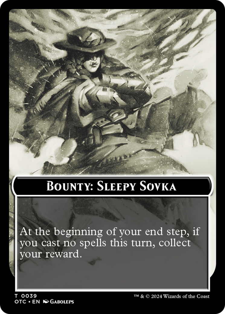Image of Bounty: Sleepy Sovka // Bounty Rules Double-Sided Token [Outlaws of Thunder Junction Commander Tokens]