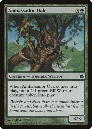 Image of Ambassador Oak (Morningtide) (OVER-113) - Oversize Cards Foil