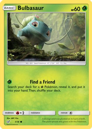 Image of Bulbasaur (1/18) [Sun & Moon: Detective Pikachu]