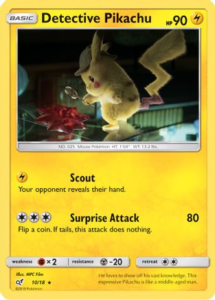 Image of Detective Pikachu (10/18) [Sun & Moon: Detective Pikachu]