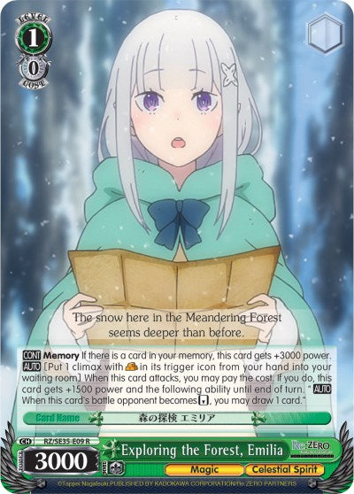 Image of Exploring the Forest, Emilia (RZ/SE35-E09 R) (Parallel Foil) [Re:ZERO: The Frozen Bond]