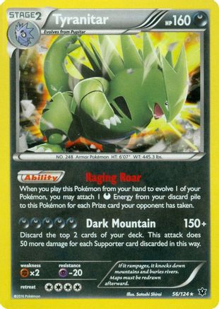 Image of Tyranitar (56/124) (Cosmos Holo) [XY: Fates Collide]