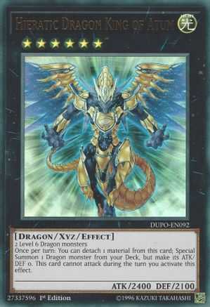 Image of Hieratic Dragon King of Atum [DUPO-EN092] Ultra Rare