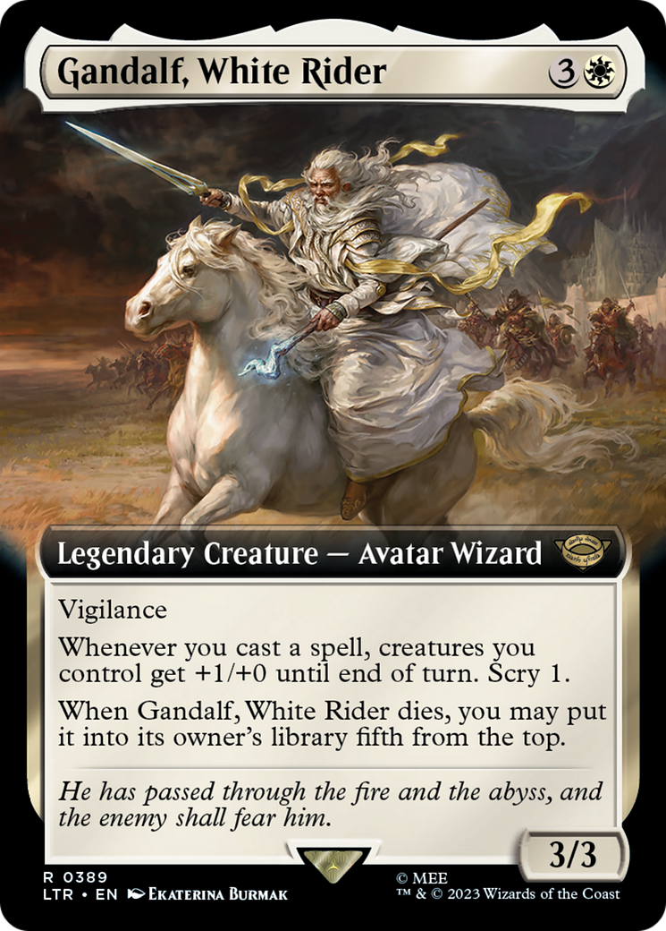 Image of Gandalf, White Rider (Extended Art) [The Lord of the Rings: Tales of Middle-Earth]