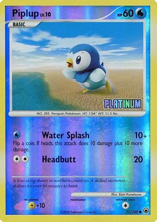 Image of Piplup (93/130) [Burger King Promos: 2008 Collection]