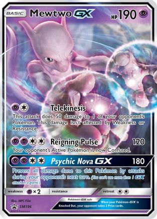 Image of Mewtwo GX (SM196) [Sun & Moon: Black Star Promos]