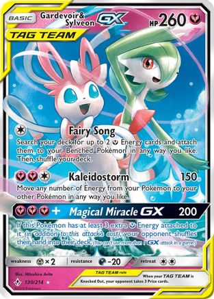 Image of Gardevoir & Sylveon GX (130/214) [Sun & Moon: Unbroken Bonds]