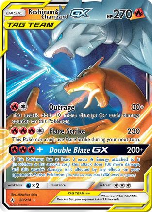 Image of Reshiram & Charizard GX (20/214) [Sun & Moon: Unbroken Bonds]
