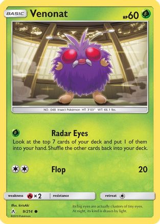 Image of Venonat (9/214) [Sun & Moon: Unbroken Bonds]
