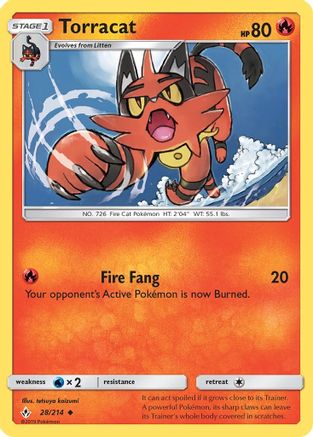 Image of Torracat (28/214) [Sun & Moon: Unbroken Bonds]
