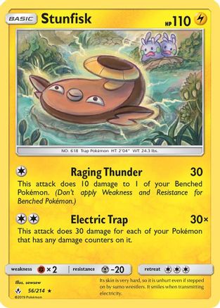 Image of Stunfisk (56/214) [Sun & Moon: Unbroken Bonds]