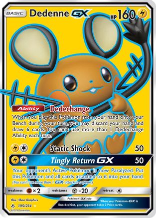 Image of Dedenne GX (195/214) [Sun & Moon: Unbroken Bonds]