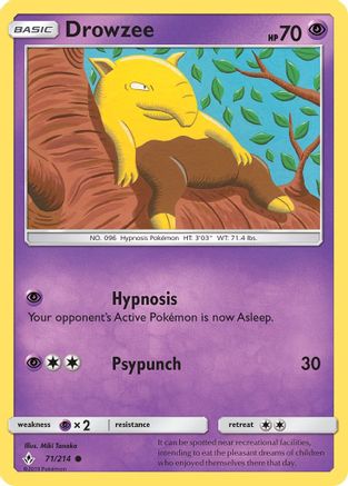 Image of Drowzee (71/214) [Sun & Moon: Unbroken Bonds]