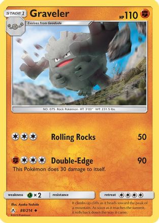 Image of Graveler (88/214) [Sun & Moon: Unbroken Bonds]