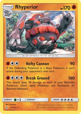 Image of Rhyperior (95/214) [Sun & Moon: Unbroken Bonds]