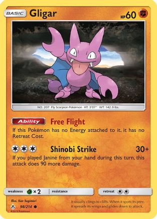 Image of Gligar (98/214) [Sun & Moon: Unbroken Bonds]