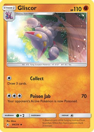 Image of Gliscor (99/214) [Sun & Moon: Unbroken Bonds]