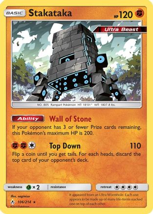 Image of Stakataka (106/214) [Sun & Moon: Unbroken Bonds]