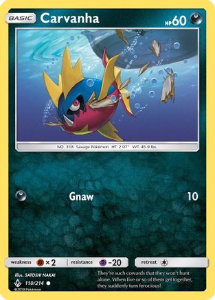 Image of Carvanha (110/214) [Sun & Moon: Unbroken Bonds]