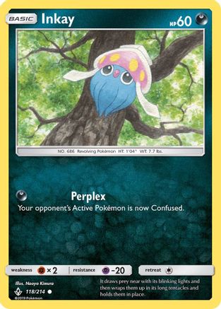 Image of Inkay (118/214) [Sun & Moon: Unbroken Bonds]
