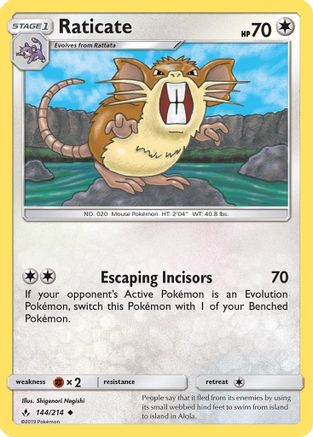 Image of Raticate (144/214) [Sun & Moon: Unbroken Bonds]