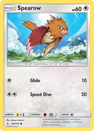 Image of Spearow (145/214) [Sun & Moon: Unbroken Bonds]