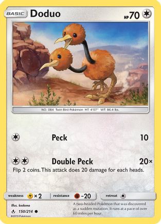 Image of Doduo (150/214) [Sun & Moon: Unbroken Bonds]
