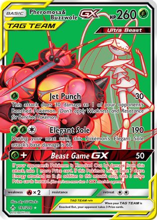 Image of Pheromosa & Buzzwole GX (191/214) [Sun & Moon: Unbroken Bonds]