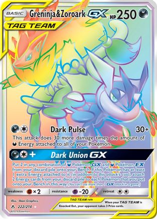 Image of Greninja & Zoroark GX (222/214) [Sun & Moon: Unbroken Bonds]