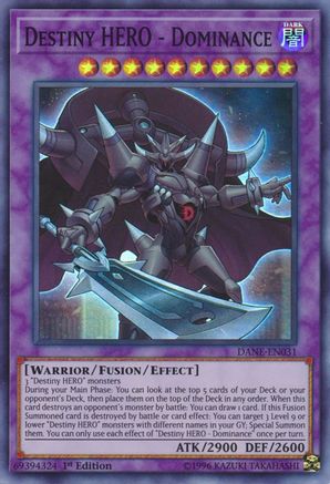 Image of Destiny HERO - Dominance [DANE-EN031] Super Rare