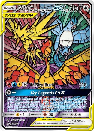 Image of Moltres & Zapdos & Articuno GX (SM210) [Sun & Moon: Black Star Promos]