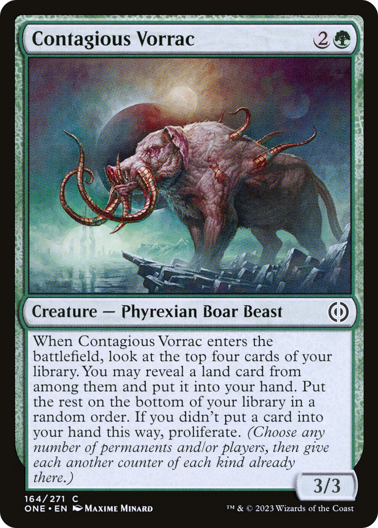 Image of Contagious Vorrac [Phyrexia: All Will Be One]
