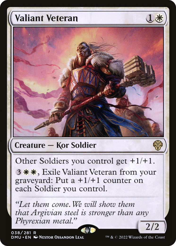 Image of Valiant Veteran [Dominaria United]